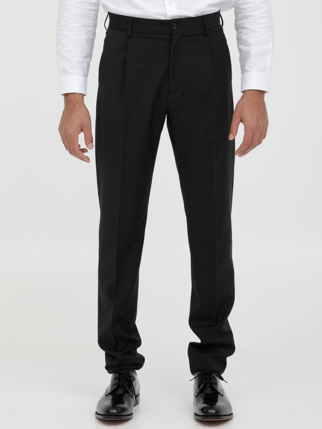 Tonello Black Wool Trousers Black