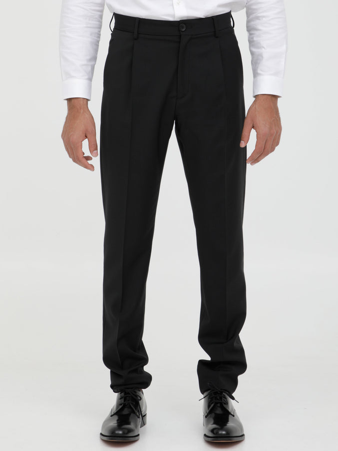 Tonello Black Wool Trousers Black