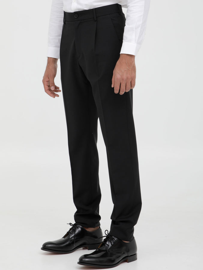 Tonello Black Wool Trousers