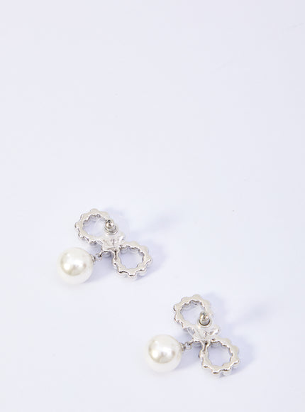 Self Portrait Pearl Bow Earrings