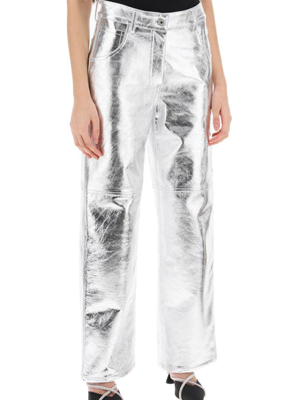 Interior sterling pants in laminated leather