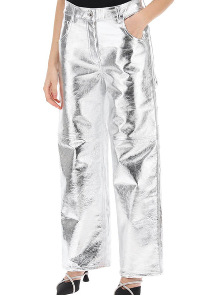 Interior sterling pants in laminated leather