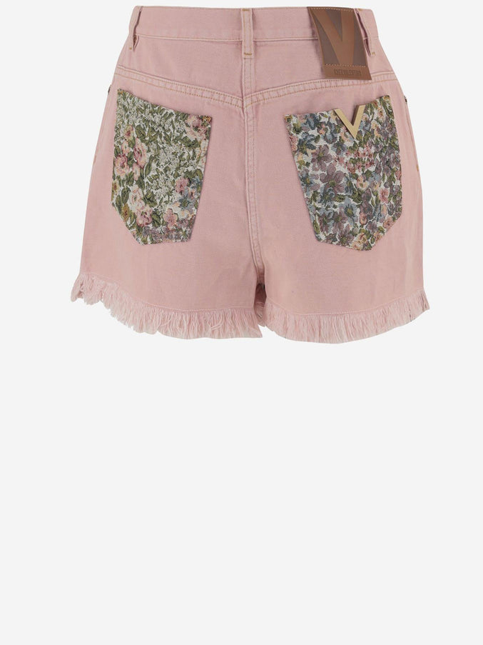 Valentino Garavani Pink Denim Shorts