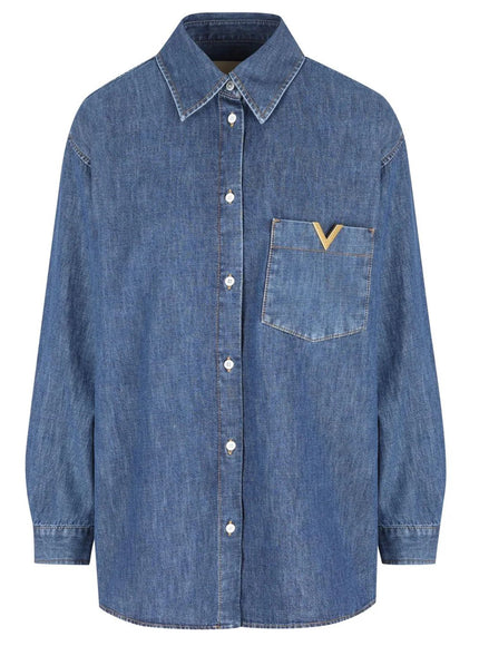 Valentino Garavani Denim Shirt Blue