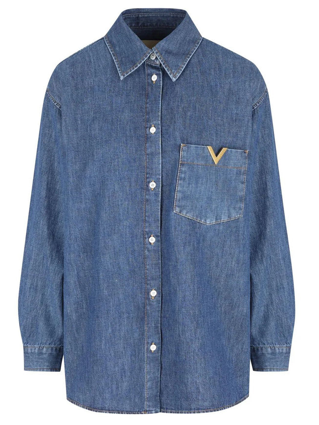 Valentino Garavani Denim Shirt Blue