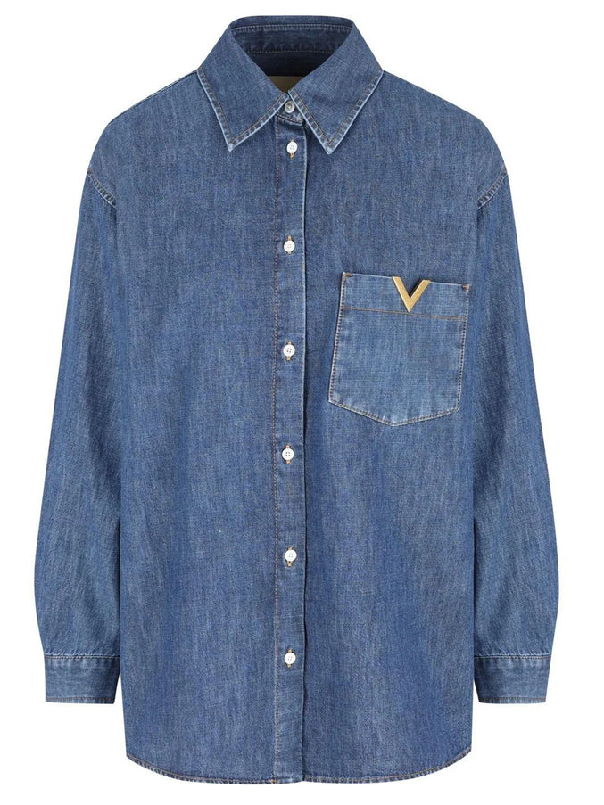 Valentino Garavani Denim Shirt Blue