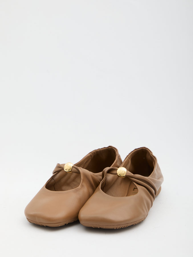 Loewe Pebble Ballerina Flats In Nappa