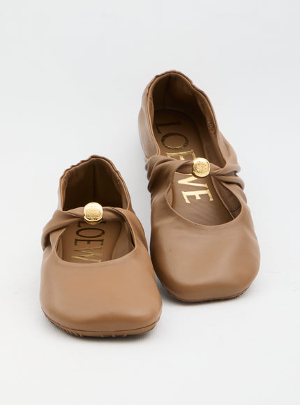 Loewe Pebble Ballerina Flats In Nappa