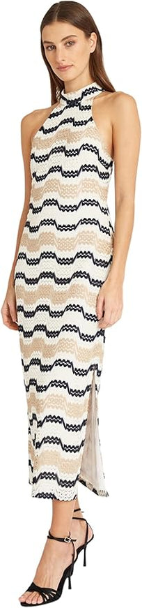 Donna Morgan Women's Mock Neck Halter Dress