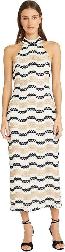 Donna Morgan Women's Mock Neck Halter Dress