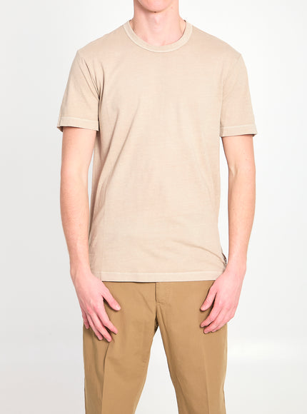 James Perse Combed Cotton T-shirt Beige