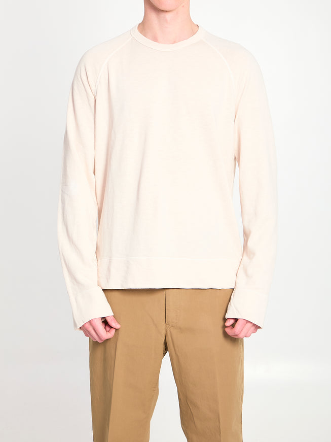 James Perse Cotton Crewneck Sweatshirt White