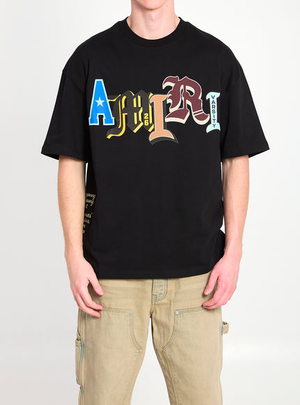 Amiri Varsity Patch Oversized T-shirt Black