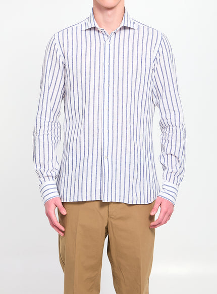 Borriello Striped Marechiaro Shirt In Cotton White