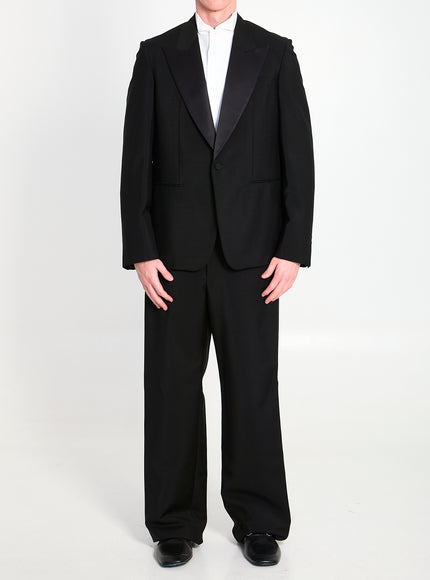 Gucci Fine Mohair Wool Fabric Suit Black
