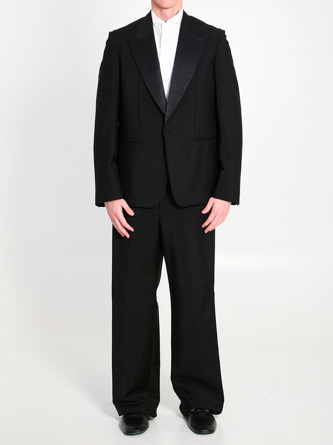 Gucci Fine Mohair Wool Fabric Suit Black