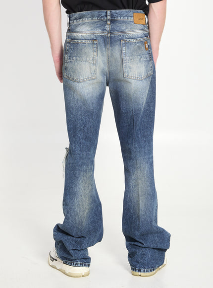 Amiri Slashed Boot Cut Jeans