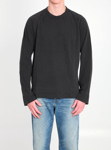 James Perse Cotton Crewneck Sweatshirt Black
