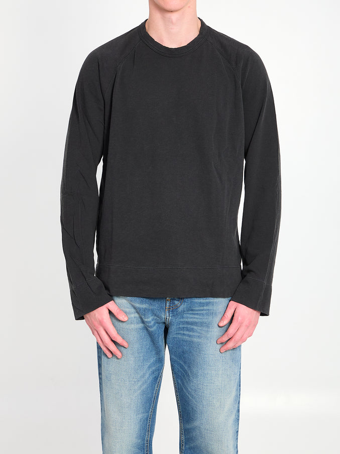 James Perse Cotton Crewneck Sweatshirt Black