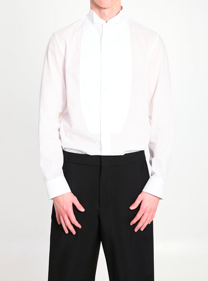 Gucci Evening Shirt In Cotton Chambray White