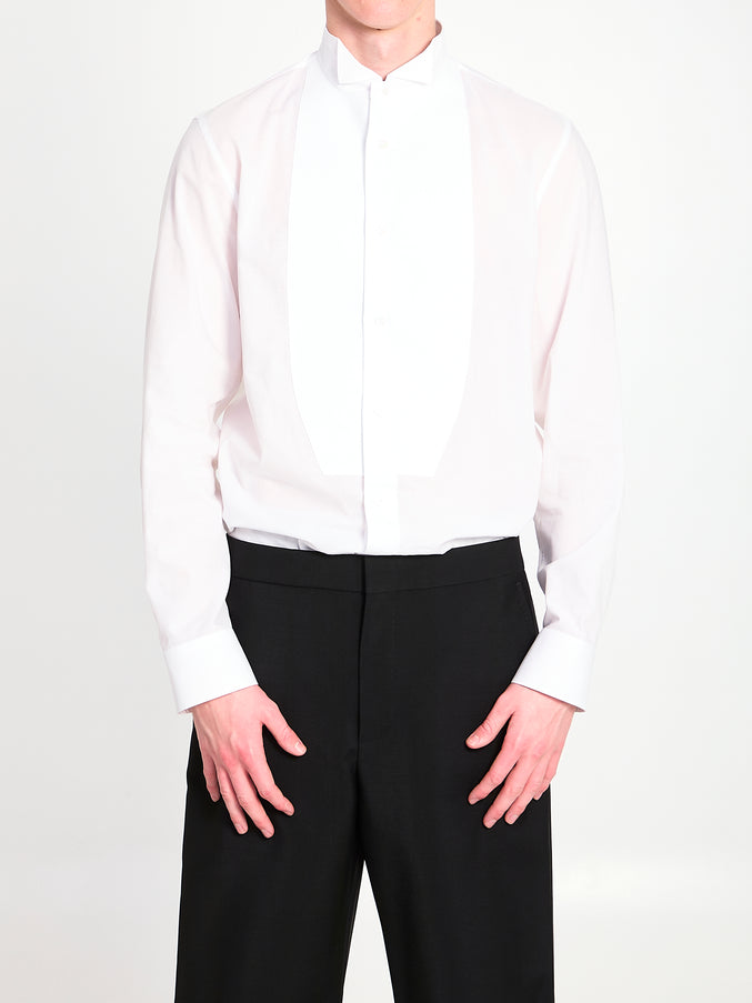 Gucci Evening Shirt In Cotton Chambray White