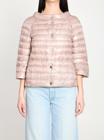 Herno Reversible Short Down Jacket Pink