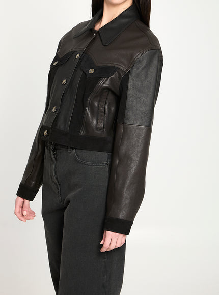 Versace Slim-fit Leather Blouson