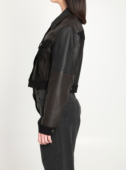 Versace Slim-fit Leather Blouson