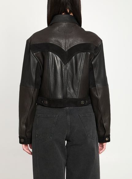 Versace Slim-fit Leather Blouson