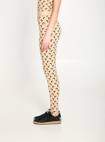 Marine Serre Moon Printed Jersey Leggings