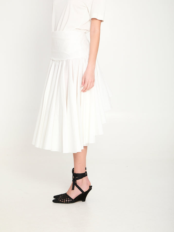 Jacquemus Draped Midi Skirt With Godet