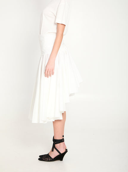 Jacquemus Draped Midi Skirt With Godet