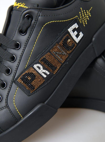 Dolce & Gabbana Men’s Portofino Prince Leather Sneakers