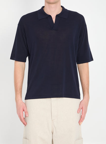 Roberto Collina Cotton Polo Shirt Blue