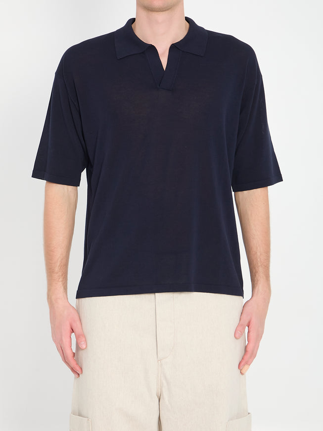 Roberto Collina Cotton Polo Shirt Blue