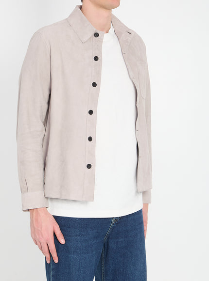 Arma Overshirt In Suede Leather