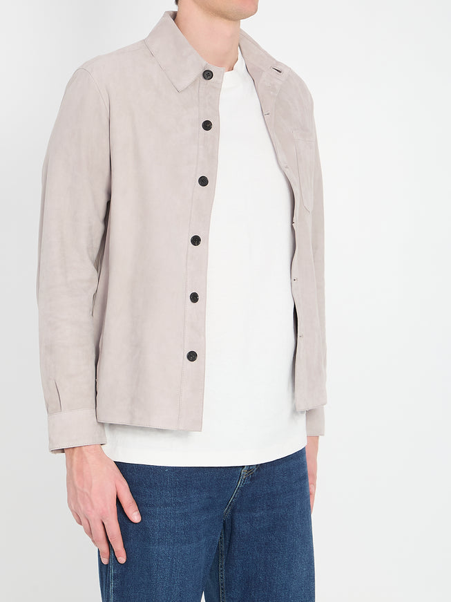 Arma Overshirt In Suede Leather