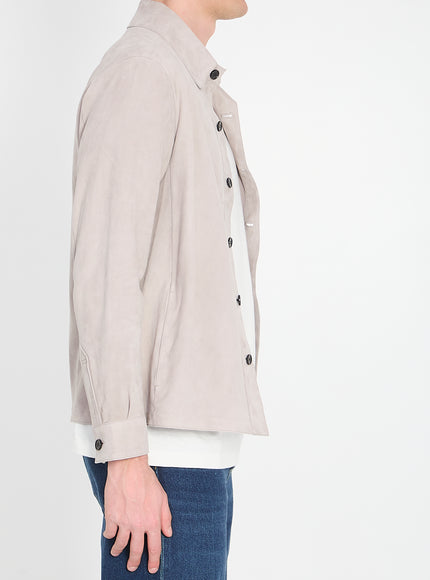 Arma Overshirt In Suede Leather