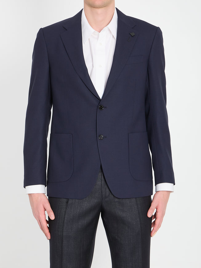 Lardini Pure Virgin Wool Jacket Blue