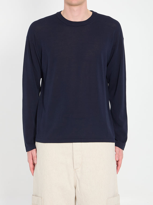 Roberto Collina Crewneck Sweater Blue