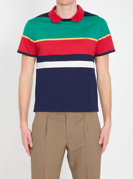 Versace Striped Cotton T-shirt Multicolor