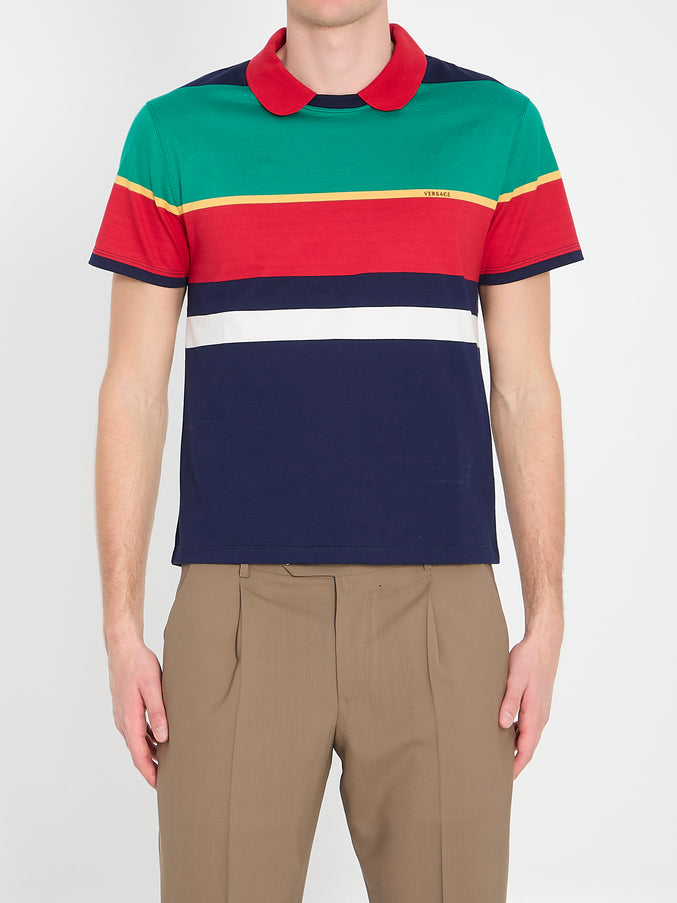 Versace Striped Cotton T-shirt Multicolor