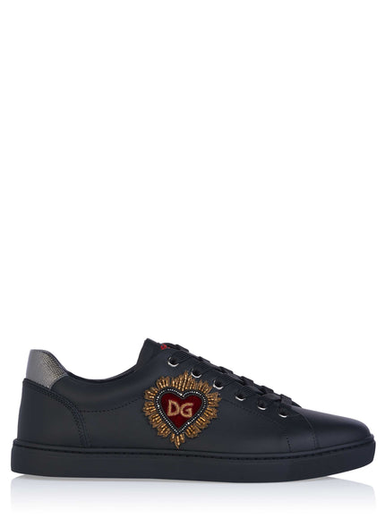 Dolce & Gabbana Black London Sacred Heart Sneakers