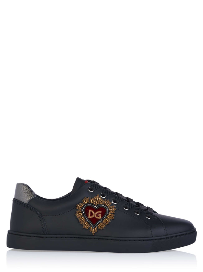 Dolce & Gabbana Black London Sacred Heart Sneakers