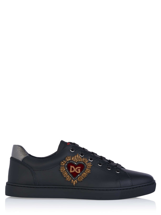 Dolce & Gabbana Black London Sacred Heart Sneakers