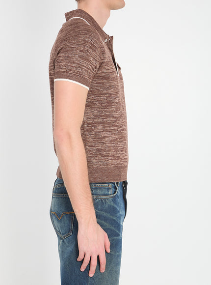 Versace Mouliné Knit Polo Shirt