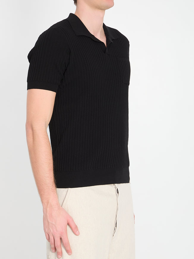 Roberto Collina Ribbed Polo Shirt