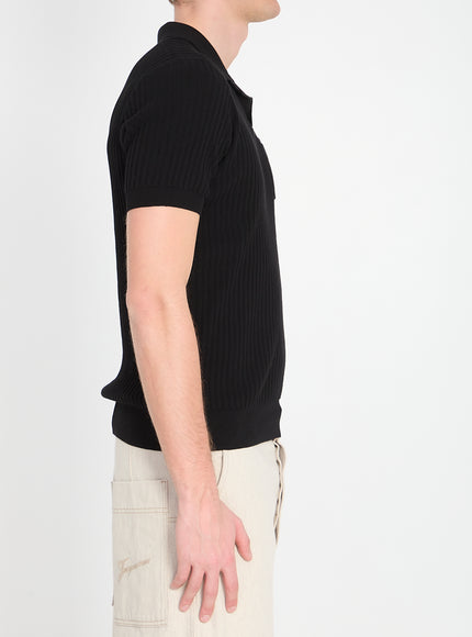 Roberto Collina Ribbed Polo Shirt