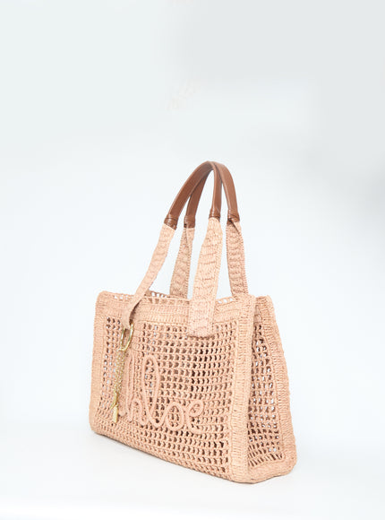 Chloe East-west Summer Banana Raffia Tote Bag