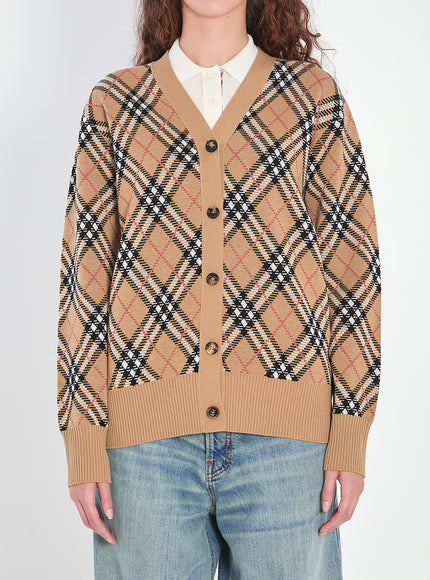 Burberry Cardigan Check Beige